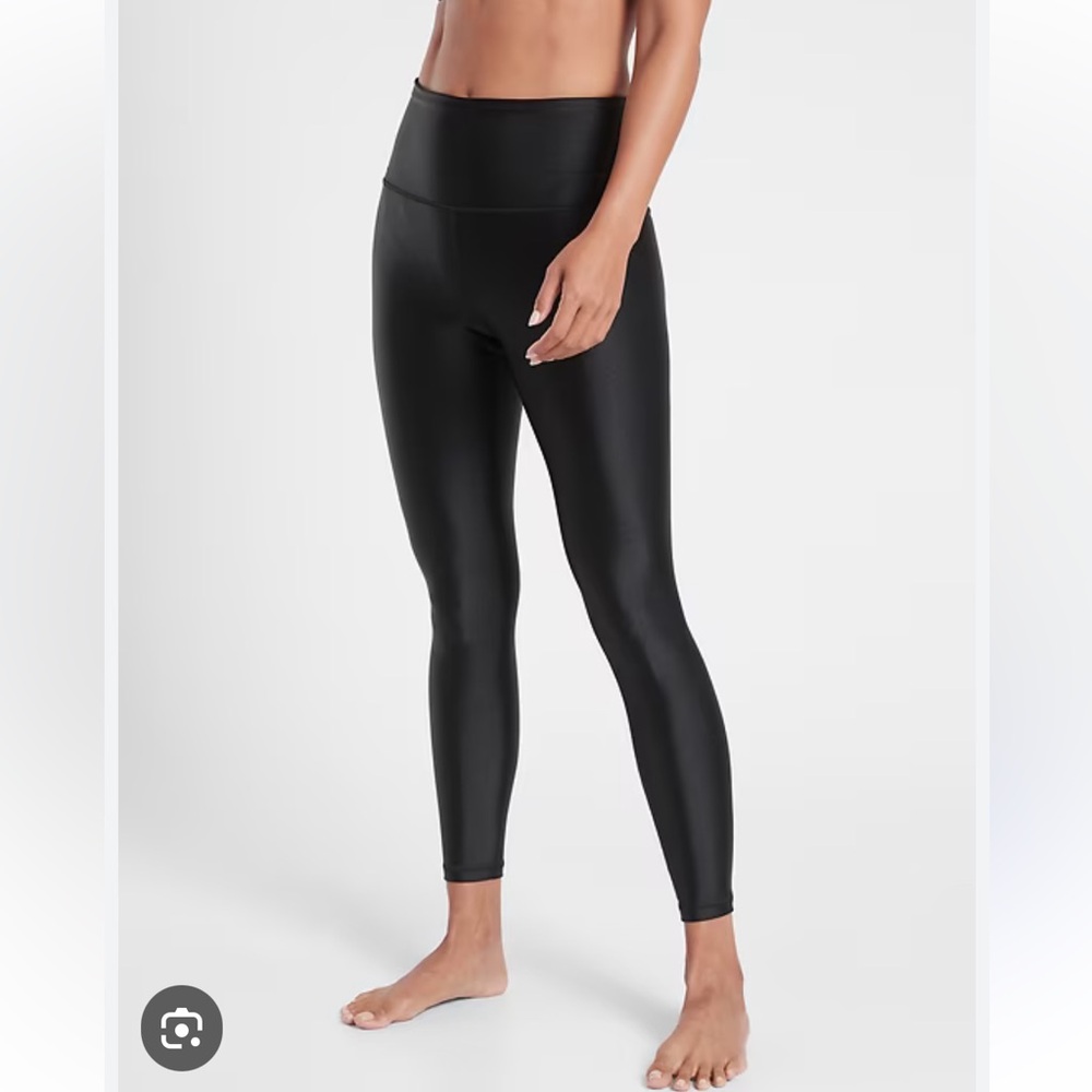 Athleta Elation Shine Tight 23” Black Size Medium